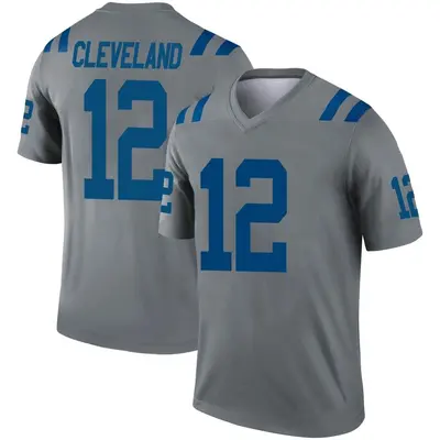 Men's Legend Tyrie Cleveland Indianapolis Colts Gray Inverted Jersey