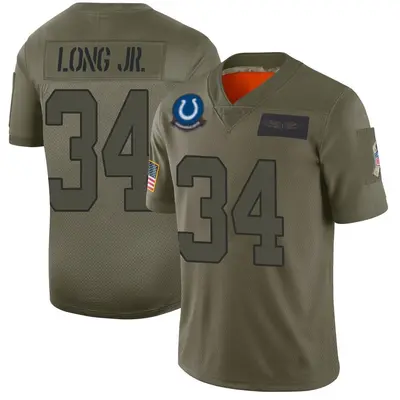 Men's Limited David Long Jr. Indianapolis Colts Camo 2019 Salute to Service Jersey