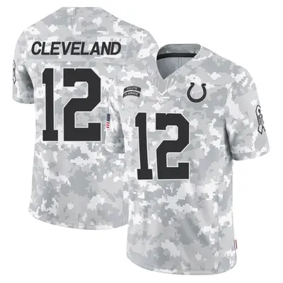 Men's Limited Tyrie Cleveland Indianapolis Colts Arctic Camo 2024 Salute to Service Jersey