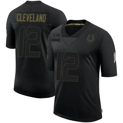 Men's Limited Tyrie Cleveland Indianapolis Colts Black 2020 Salute To Service Jersey