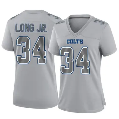 Women's Game David Long Jr. Indianapolis Colts Gray Atmosphere Fashion Jersey