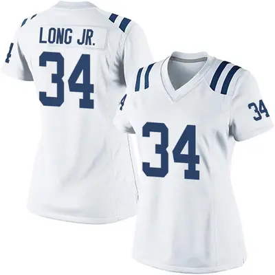 Women's Game David Long Jr. Indianapolis Colts White Jersey