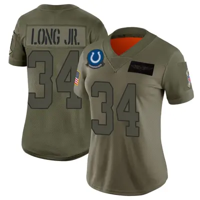 Women's Limited David Long Jr. Indianapolis Colts Camo 2019 Salute to Service Jersey