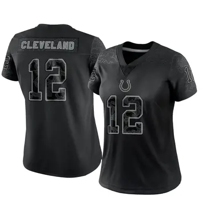 Women's Limited Tyrie Cleveland Indianapolis Colts Black Reflective Jersey